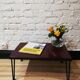 Coffee table black iron compat legs