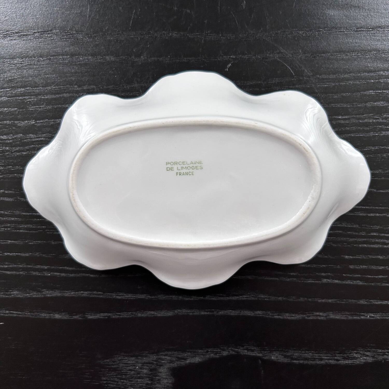 Scalloped porcelain dish
