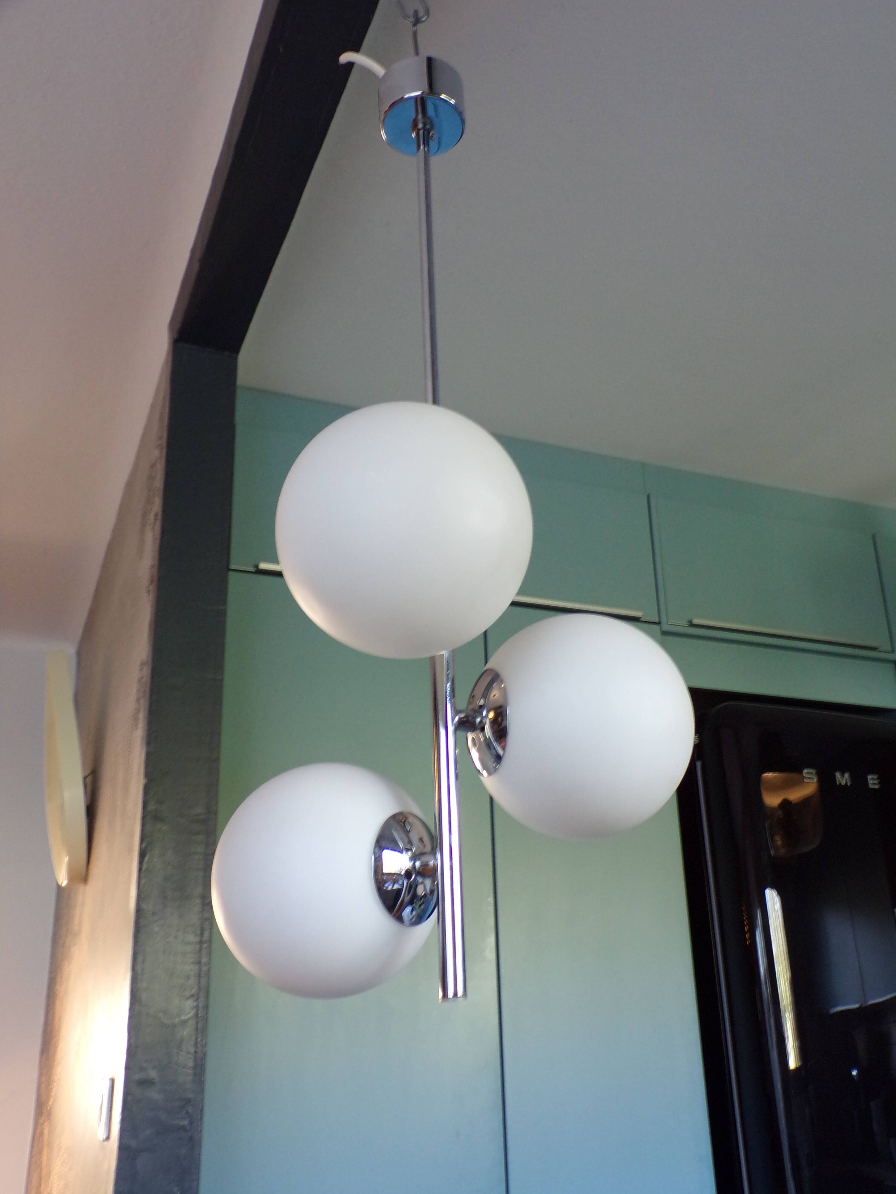 Italian 1970 3-light pendant light