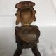 Carved wood inkwell Swiss dog