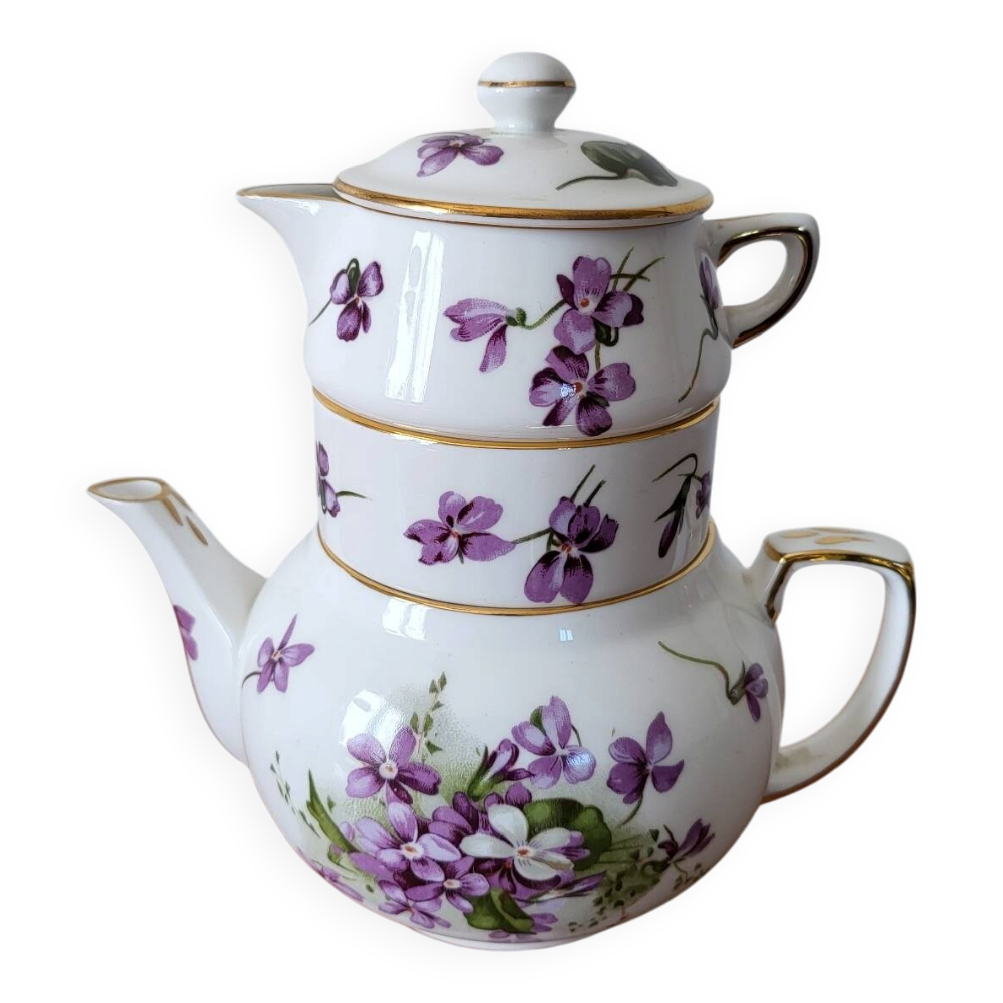 Selfish tea service Hammersley Victorian Violets Bone China