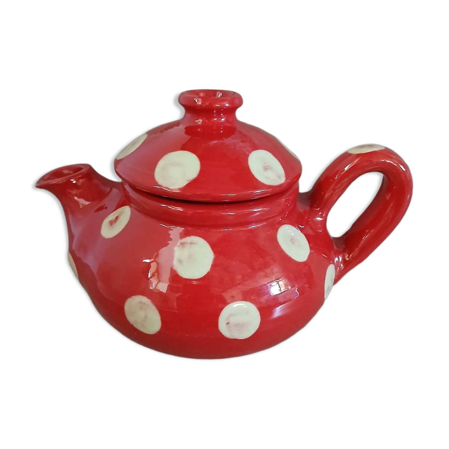 Handmade pottery teapot