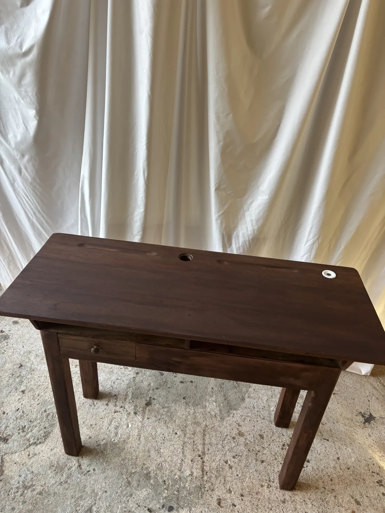 Dark wood secretary desk