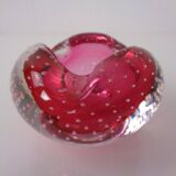 Pink Sommerso Murano Glass Ashtray, Italy, 1960s