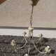 5-light off-white metal chandelier