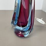 Large 41cm sommerso murano glass flavio poli attr. table light, italy, 1960s