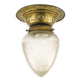 Plafonnier, Art Nouveau, verre dépoli, Autriche, années 1930