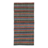 Vintage Turkish Hand-Knotted Wool Cotton Red Kilim Runner Rug 107x241