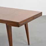 Mahogany extending table by A. Sornay, France 1950