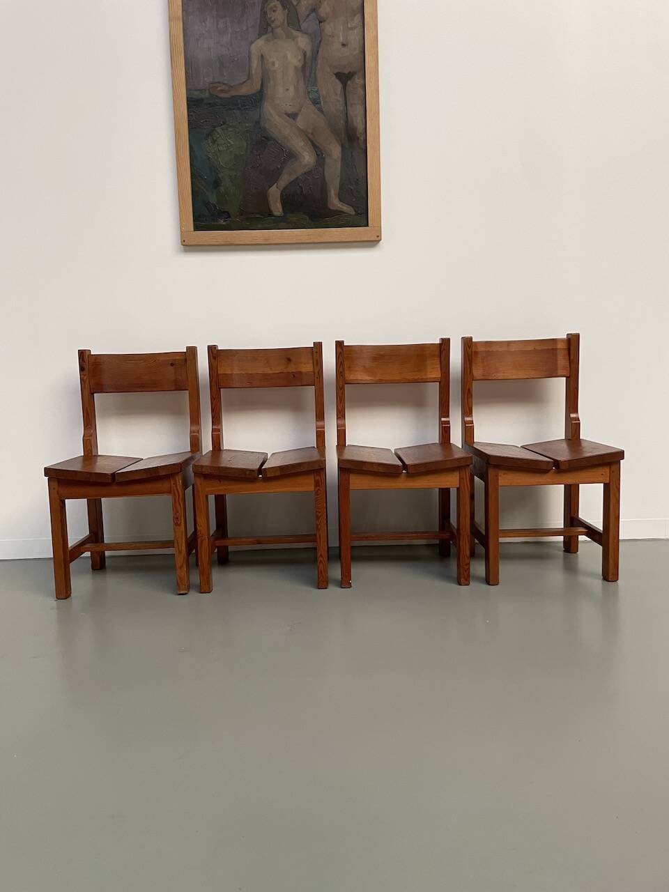 Set of table and 4 chairs, 60s mountain furniture