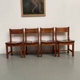 Set of table and 4 chairs, 60s mountain furniture