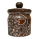 Large ceramic pot with lid by Bernard Buffat
