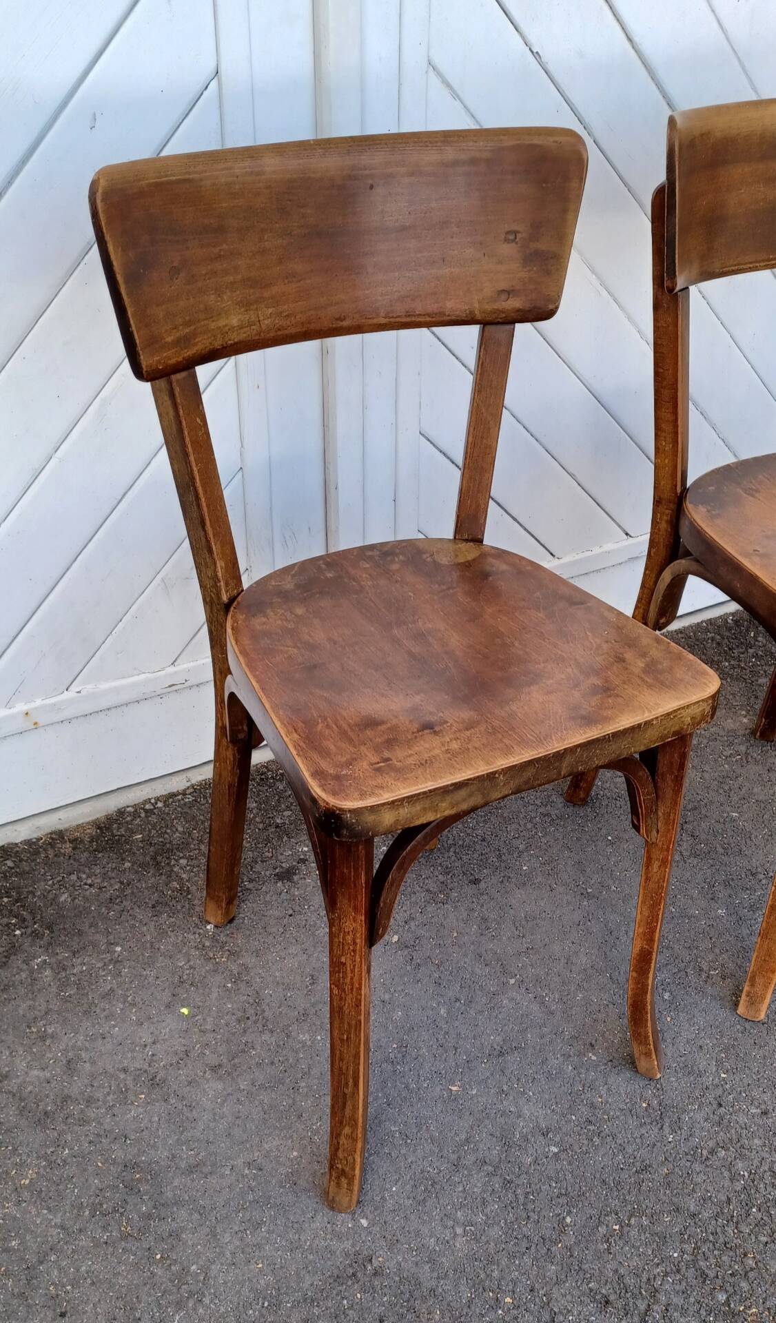 Pair of Baumann bistro chairs