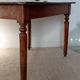 Table / Vintage cherry wood desk with turned legs – Natural patina