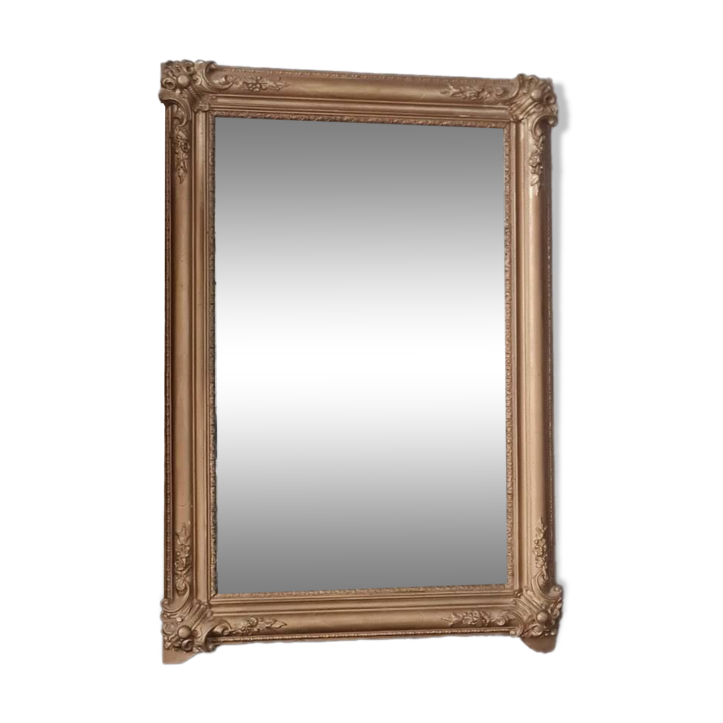 Antique rectangular mirror with mouldings 103 x 68
