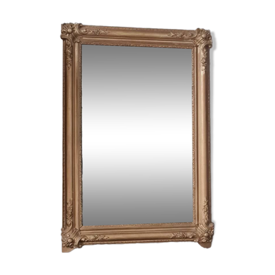 Miroir ancien  rectangulaire avec moulures 103 x 68