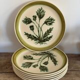 Herbier Gien stoneware plates