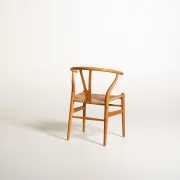 Ensemble de quatre chaises "Wishbone" CH24 de Hans J. Wegner, design de 1950.