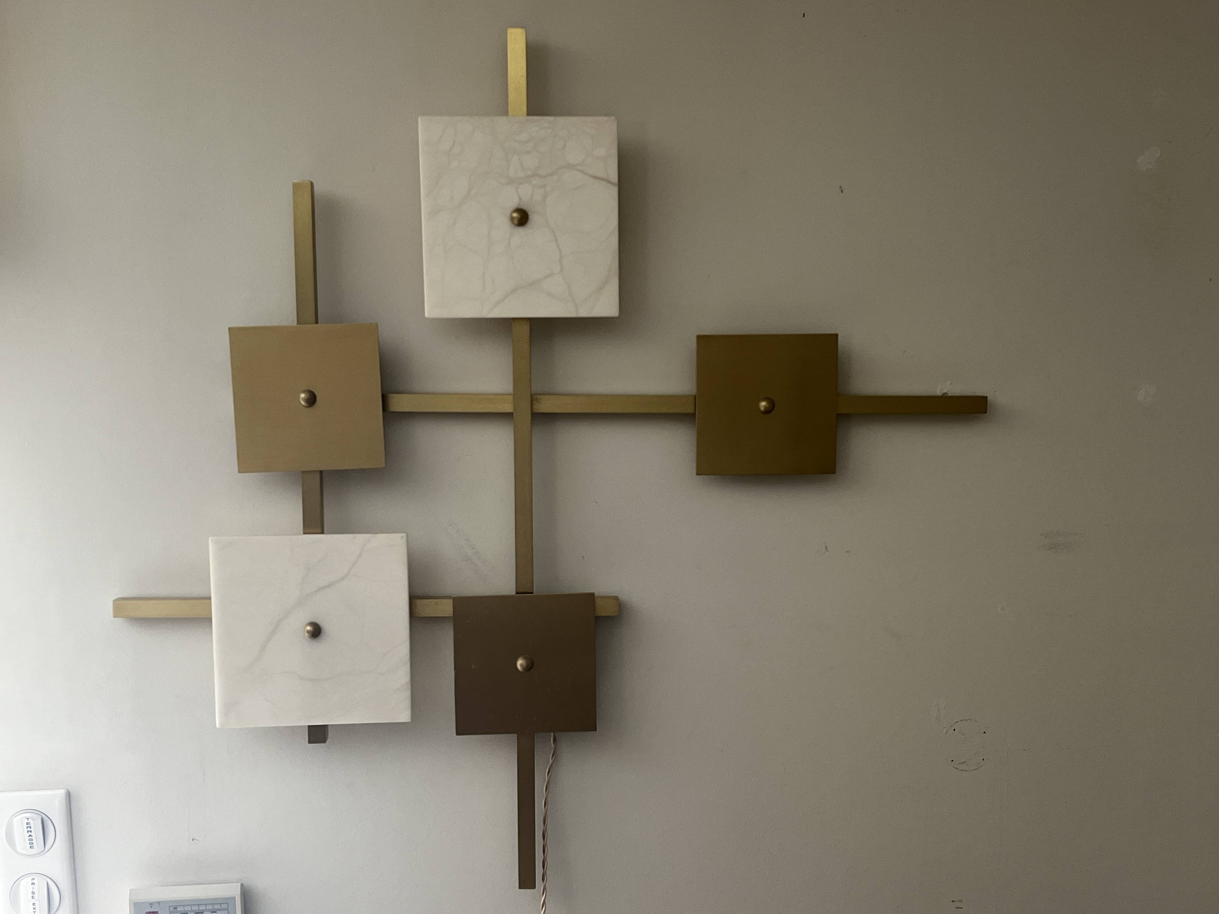Applique en marbre et laiton