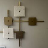 Marble and brass wall light