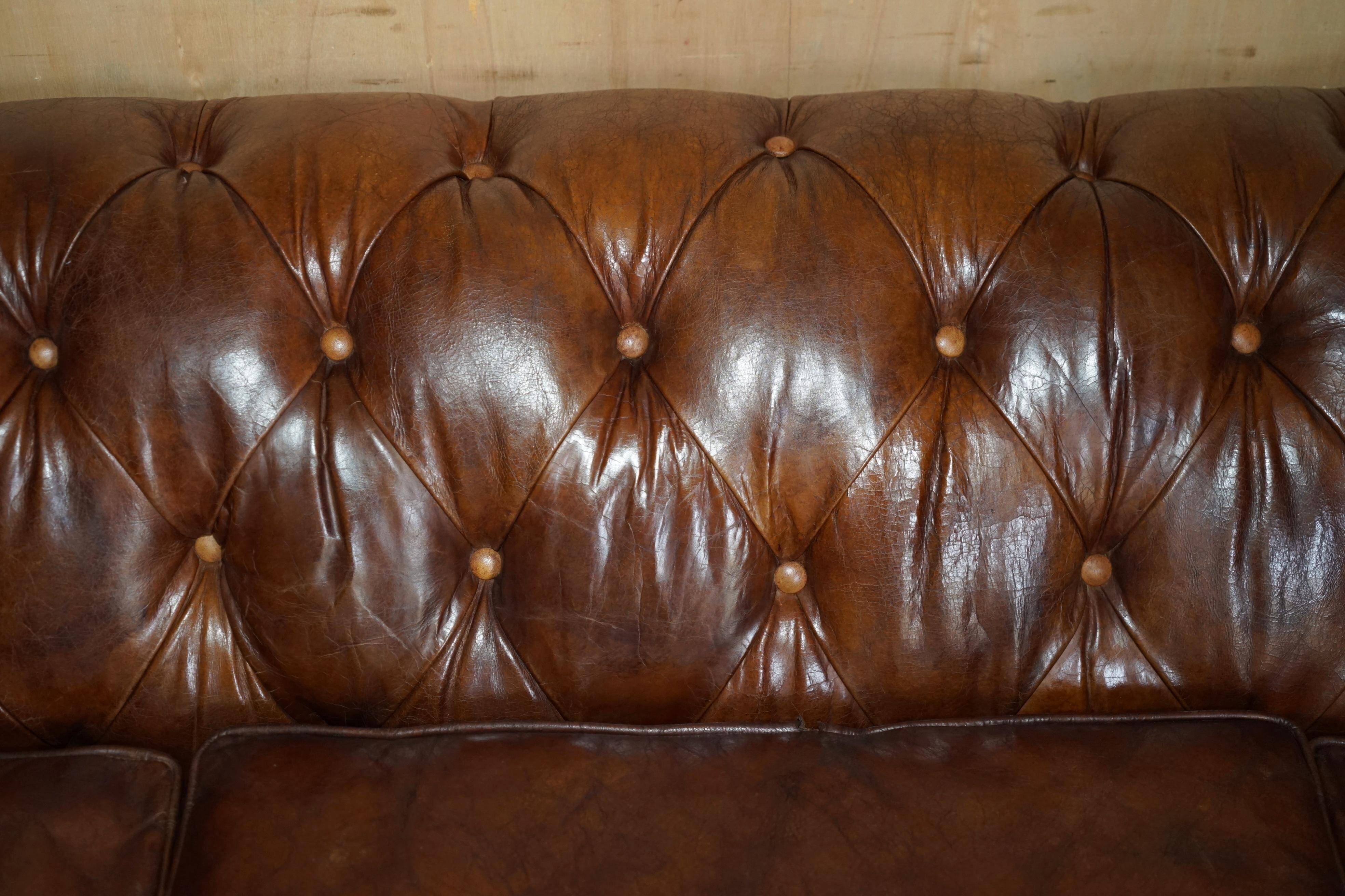 Heritage Biker Chesterfield Leather Sofa for 6 people by Timothy Oulton