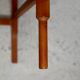 5 wooden chairs tapered base, circa 1975.