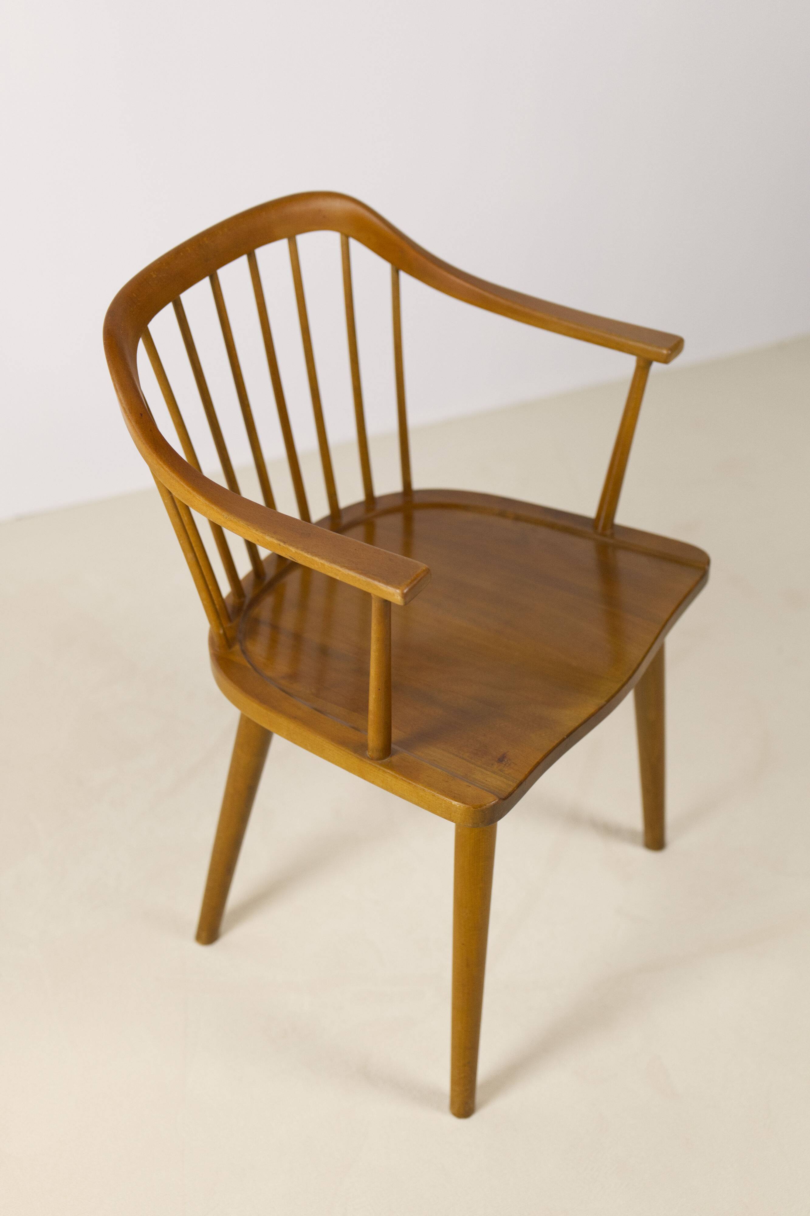 Spindle back armchair by Axel O. Larsen, Model 1776 FH, Denmark, 1940s