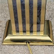Hollywood Regency style Le Dauphin lamp from the 70s/80s in gilded brass and silver metal