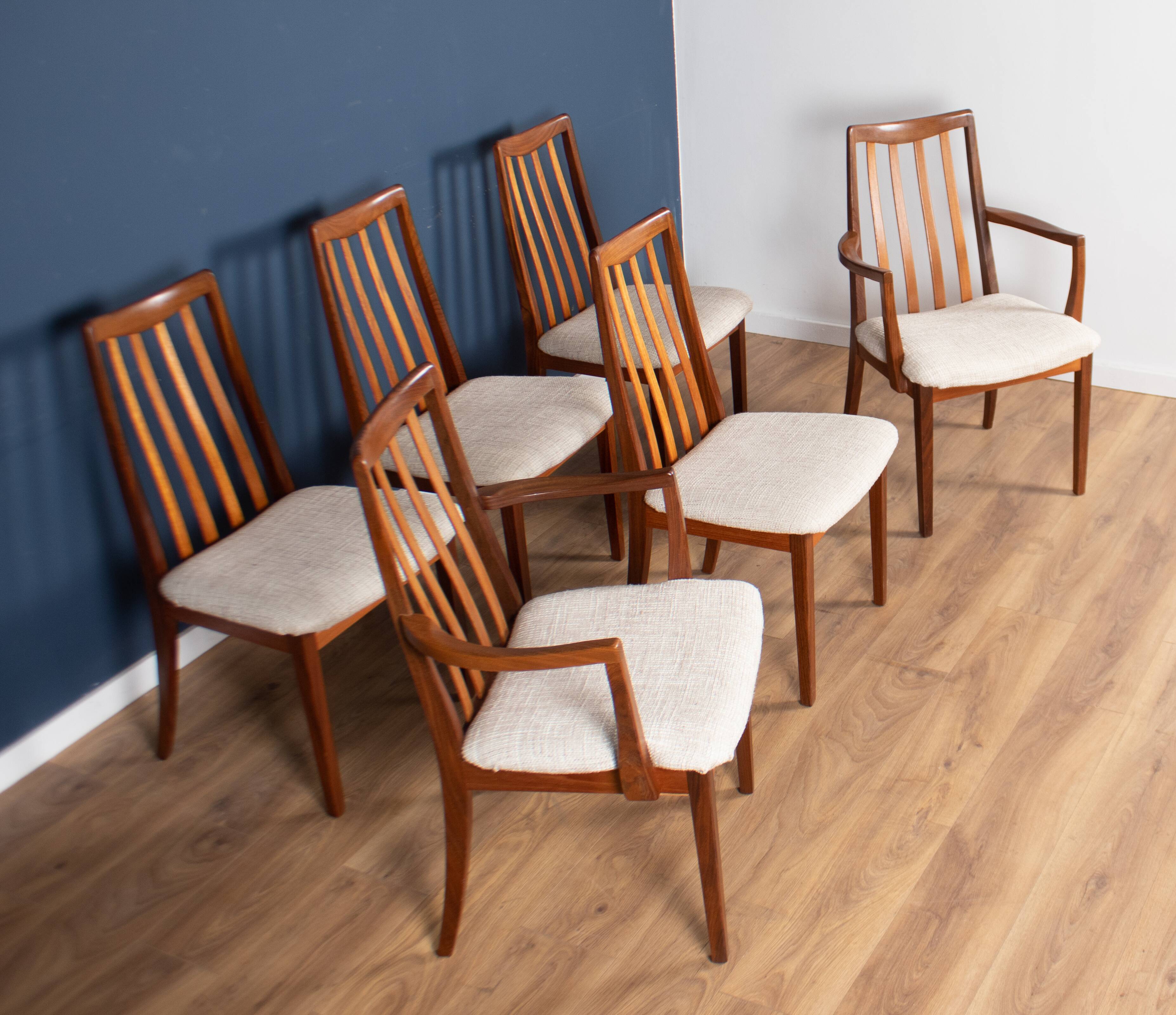 Retro teak 1960s mid century dining table & 6 chairs by G plan Victor Wilkins