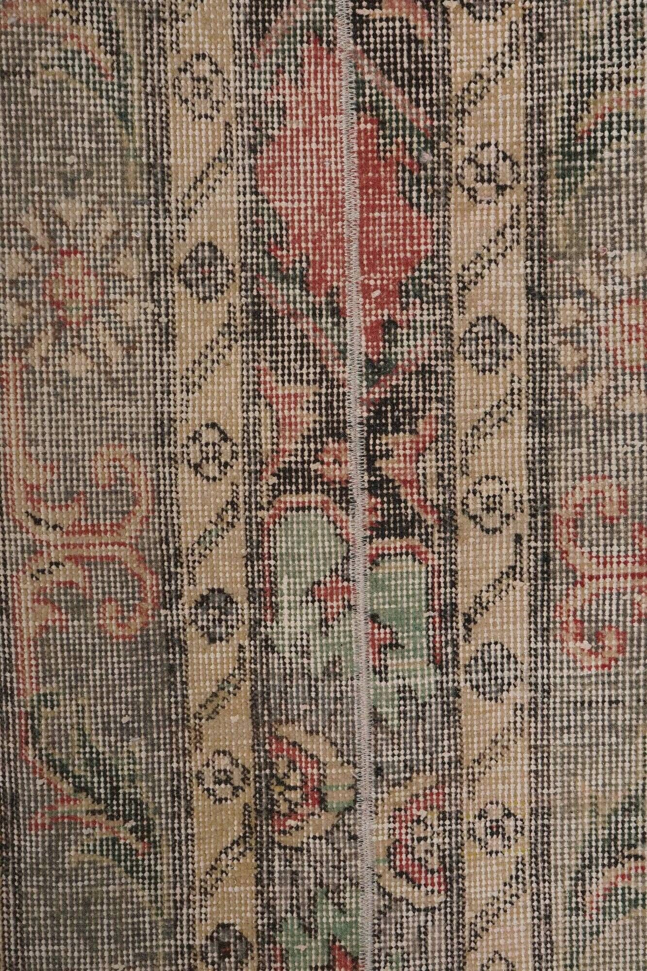 Vintage Turkish hallway rug 52x712 cm