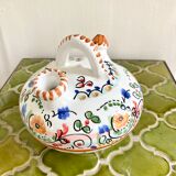 Gargoulette jug ceramic flower spade
