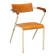 Vintage chair in enamelled metal and wood, Italian design, 1960s.