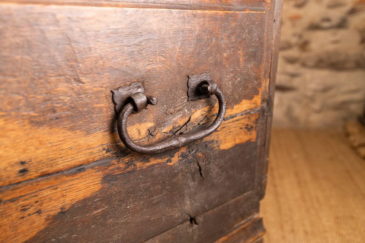 Antique Carved Solid Oak Chest – 2nd Half of the 18th Century