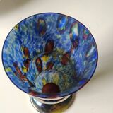 Boho chic iridescent/Iridescent vase. Millefiori. Wilhelm Kralik