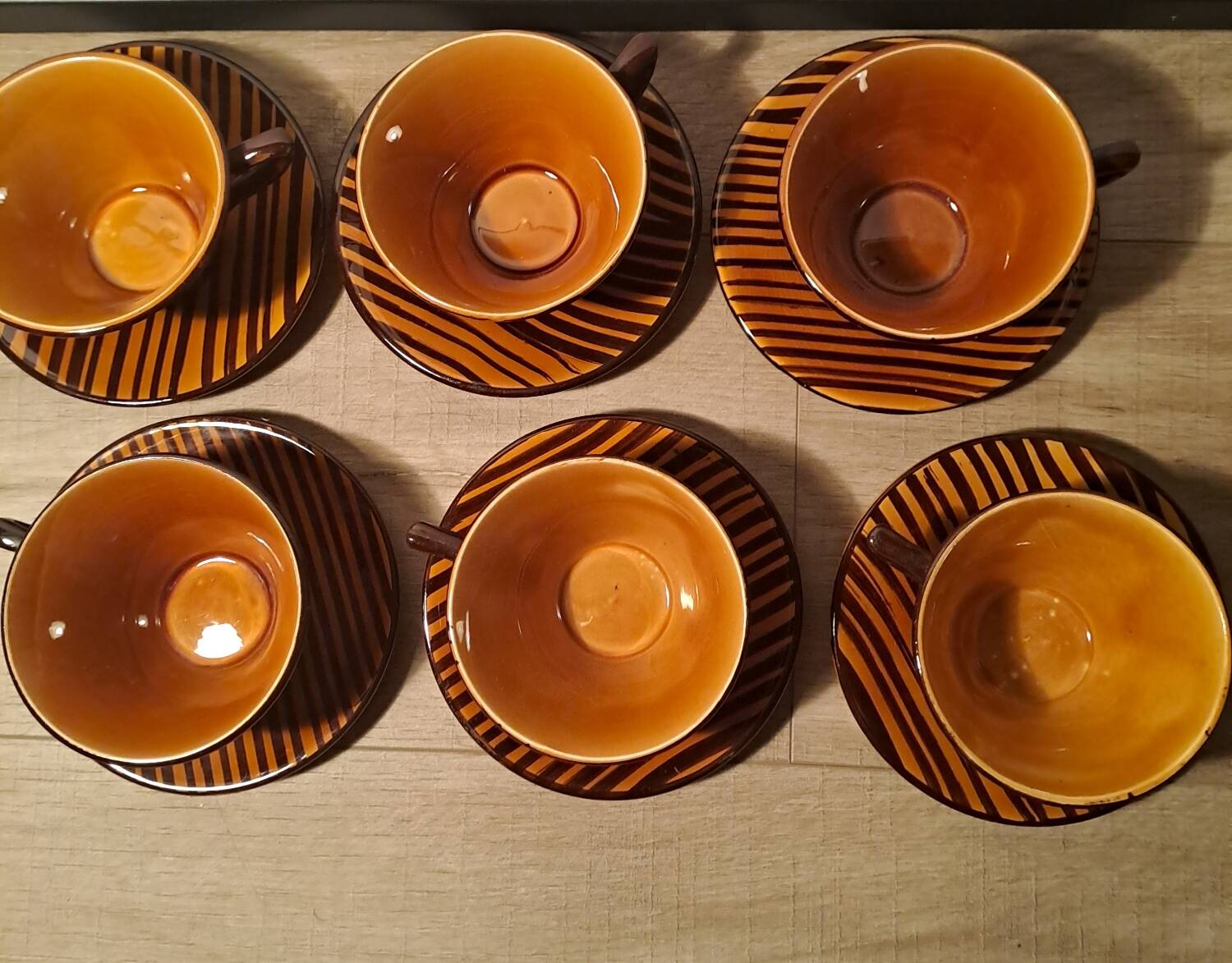 6 cups Sarreguemines, model Domino