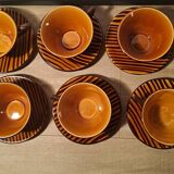 6 cups Sarreguemines, model Domino