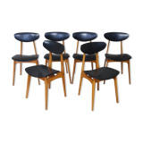 Series of 6 chairs Stella 60s model Ingrid
