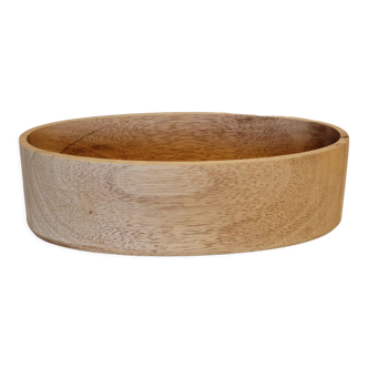 Oval solid wood bowl