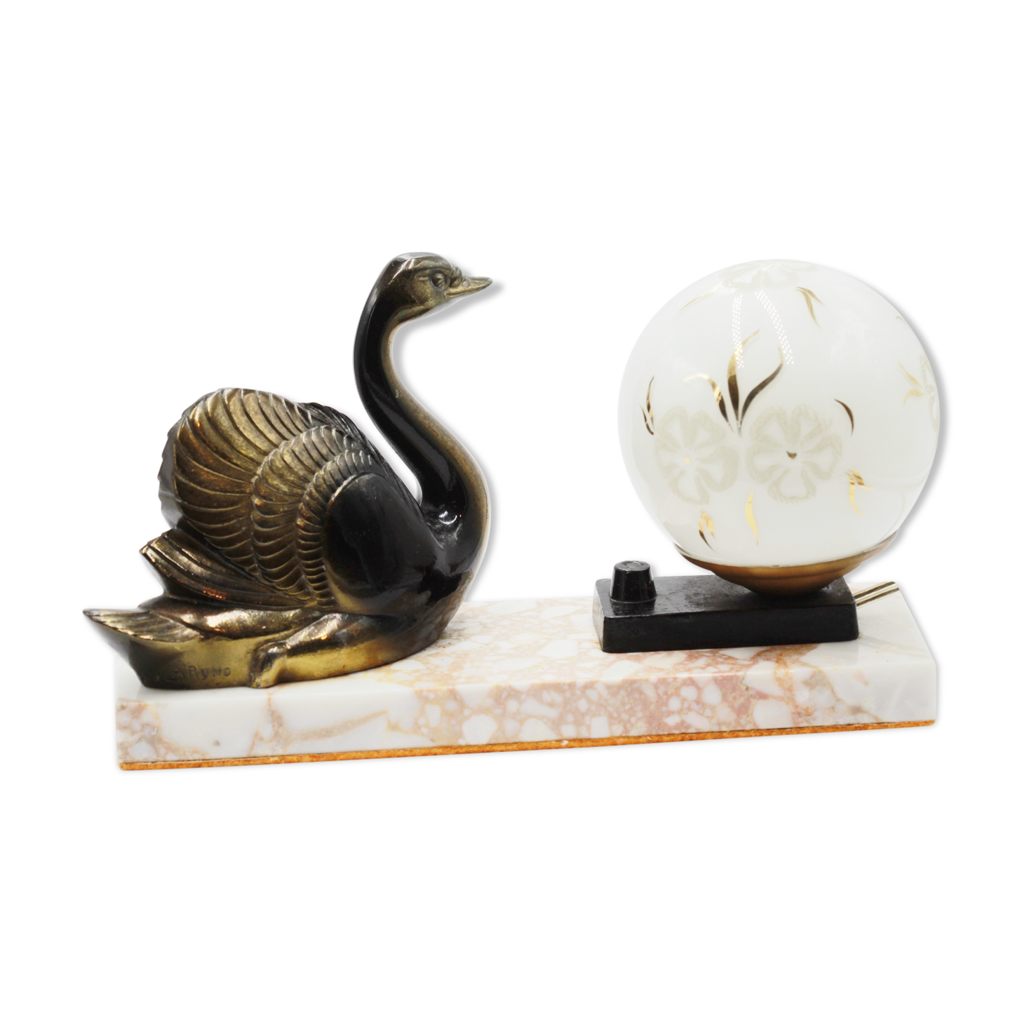 Lampe art deco cygne