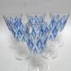 6 verres à eau VMC Reims Arlequin bleu