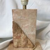 Pied de lampe en travertin