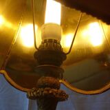 Bronze and velvet lamp 70 cm