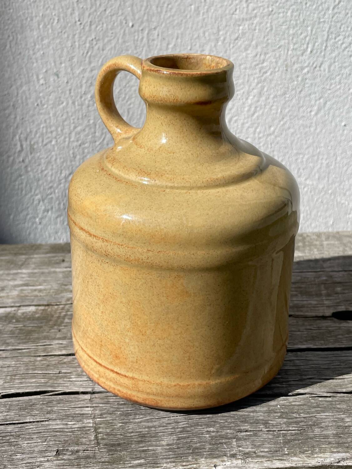 Antique glazed terracotta jug vase