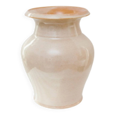 Beige Ceramic Studio Vase by Matthias Jäkel Naunhof, 1980s, Handcrafted