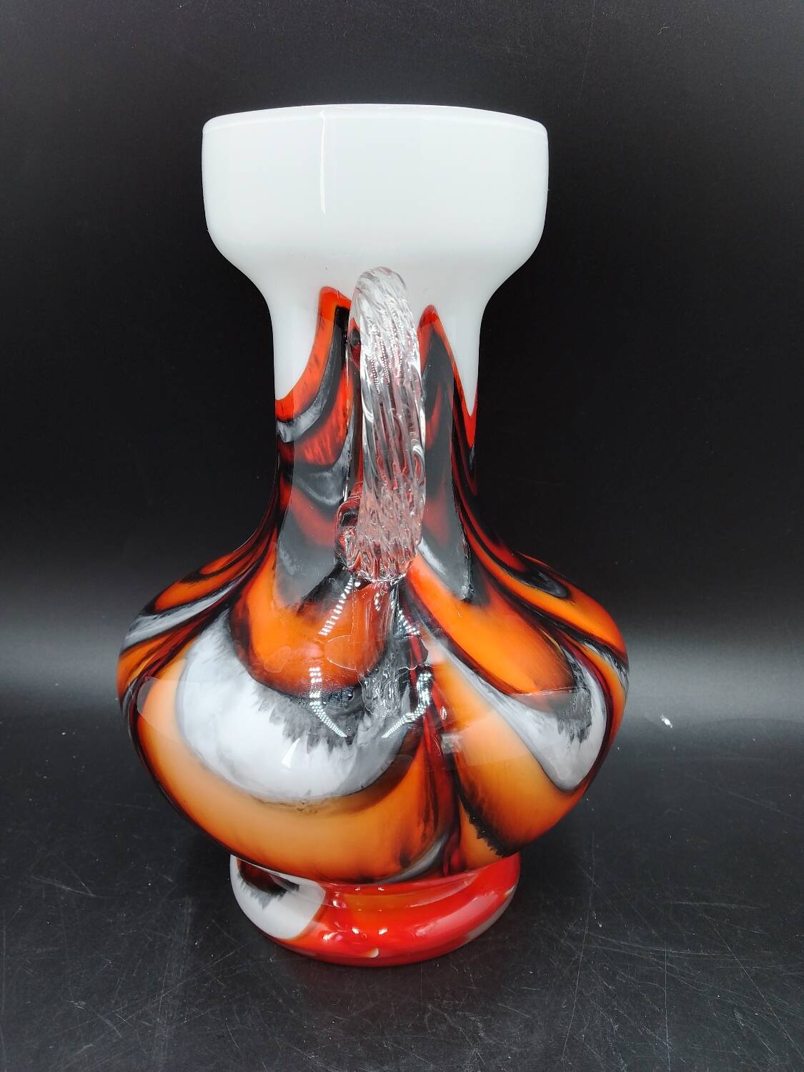 Modernist Murano glass jug by Carlo Moretti, 1960s
