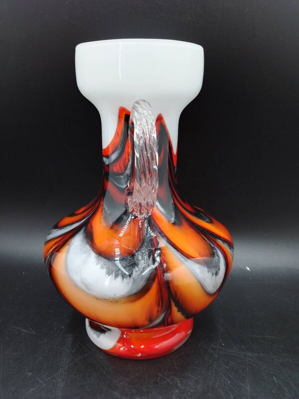 Cruche moderniste en verre Murano de Carlo Moretti, années 1960