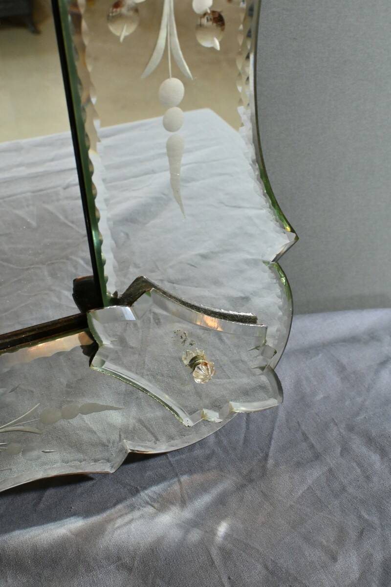 Venetian Murano Glass Mirror, Italy – Early 20th Century