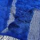 Handmade Moroccan rug blue 210x300 cm – | Geometric rug with checkerboard pattern | Boho vintage interior decoration