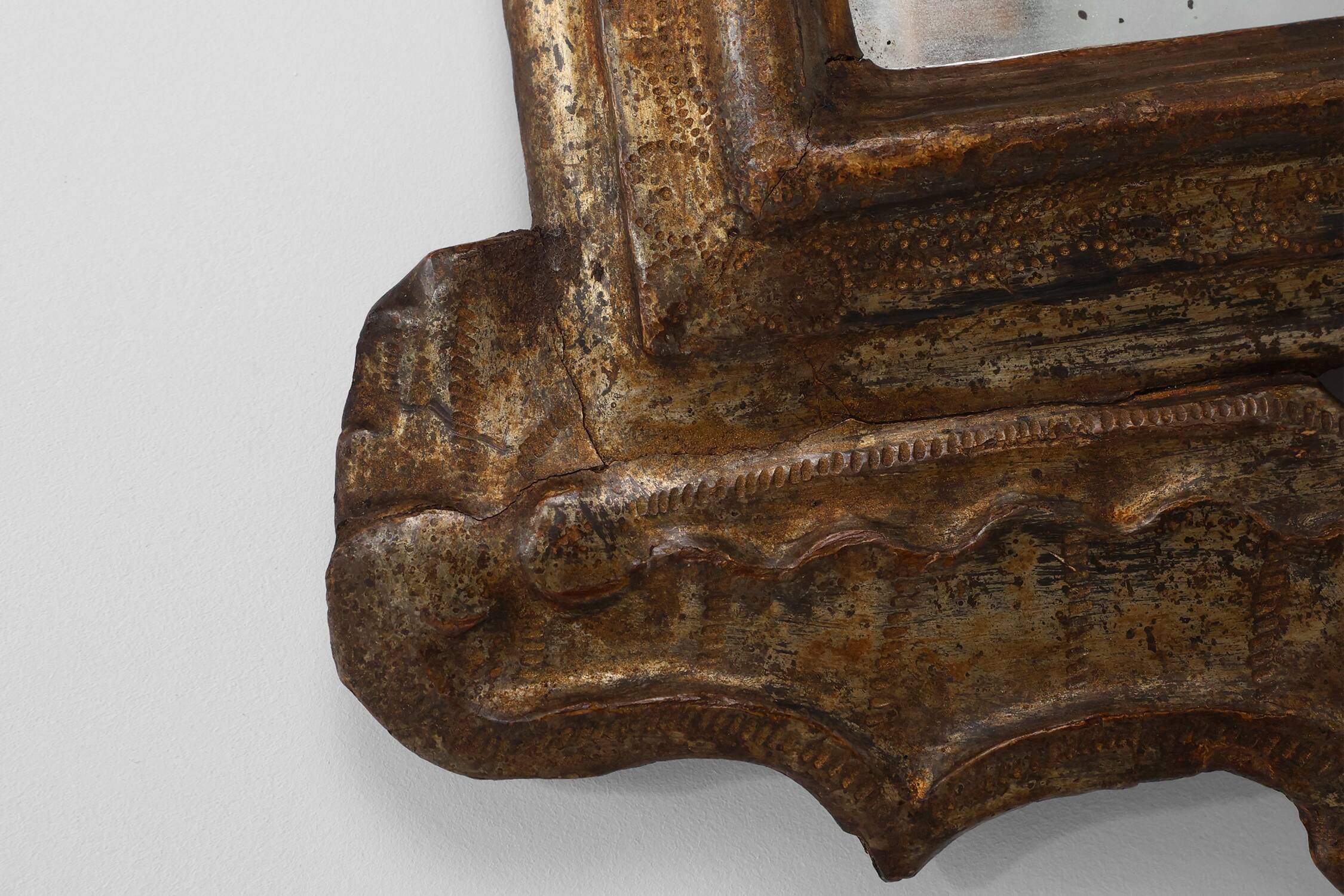 Italian Renaissance–Baroque Carved Wood Mirror, 17th Century