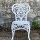 Fauteuil et chaise Peacock en rotin blanc, 1970